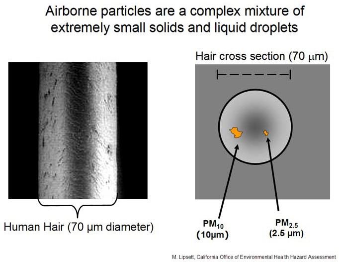 Airborne Particle Pollution Diagram
