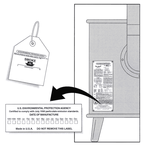 Certified Wood Stove Sample Sticker
