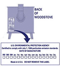 EPA Certified Stove Label